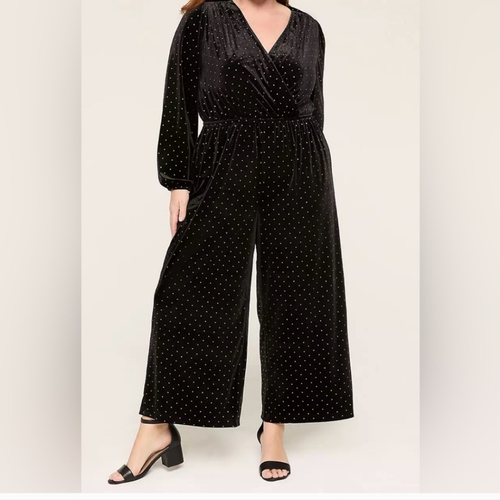 Elegant Black Jumpsuit with Gold Accents